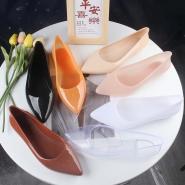 合利鯊夏季新款尖頭涼鞋淺口女士外穿時尚純色包頭平底鞋休閑涼鞋