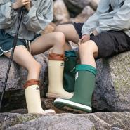 合利鯊新款束口高筒雨鞋時尚男女外穿工作雨靴夏季戶外釣魚水鞋